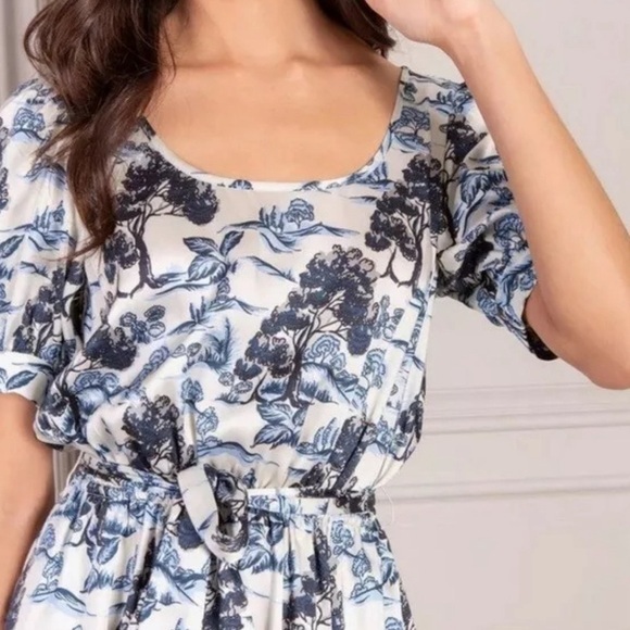 Senlis Rolling Hills Lucia Scoop Neck Midi Dress SIZE XS - Picture 2 of 12